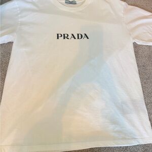 Prada White Short Sleeve Tee